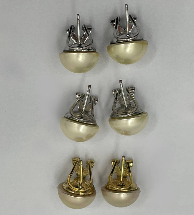 Reserved for Danie- Vintage Marvella - Lot of 3 Pairs - 11mm - Gold & Silver Tone