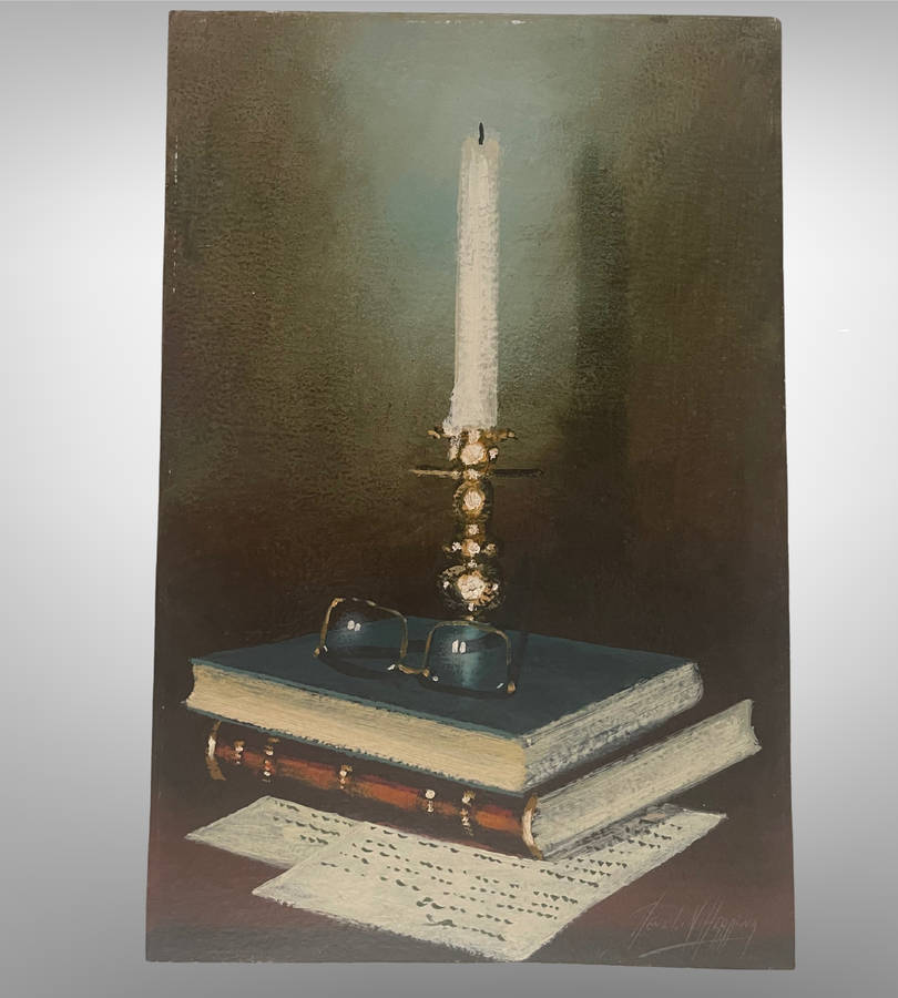 Denzil Herring Original Oil Painting  Still Life Realism (1950-1969)  Unframed