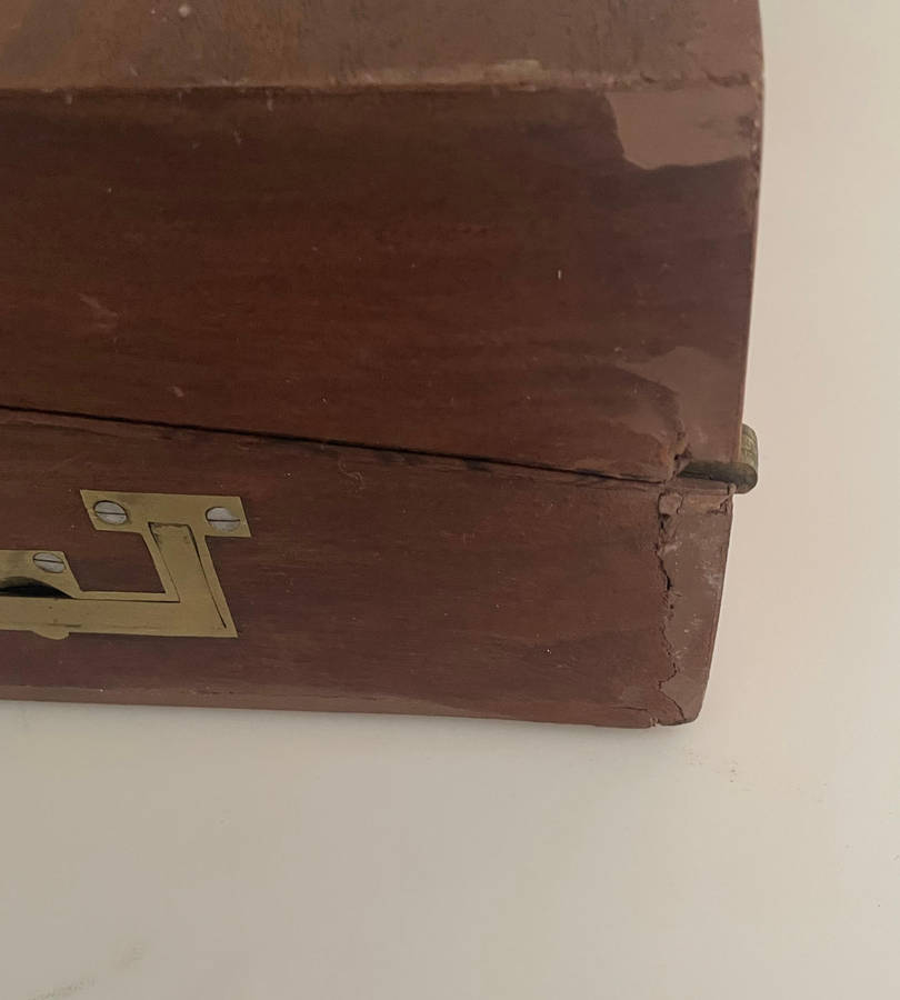 Antique Victorian Mahogany Writing Slope | Lap Desk | Circa 1870 | Restoration Project | No Key