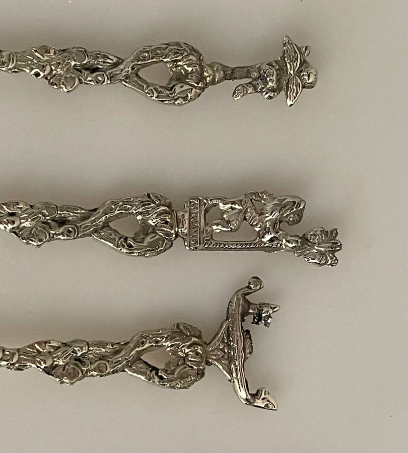 Vintage Italian Baroque Sweet Service Cutlery Set  12-Piece (6 Forks & 6 Teaspoons)  1950s