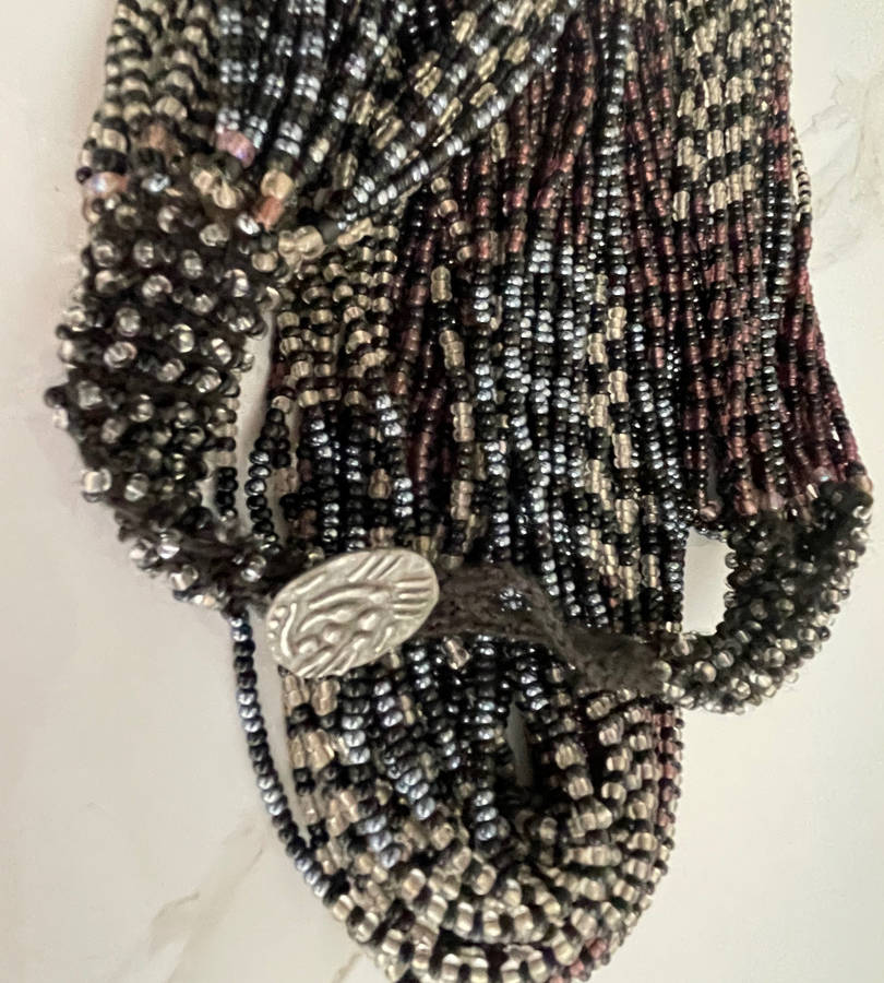 Original Abacus 35-Strand Traditional Zulu Hand-Beaded Necklace  412g  53cm