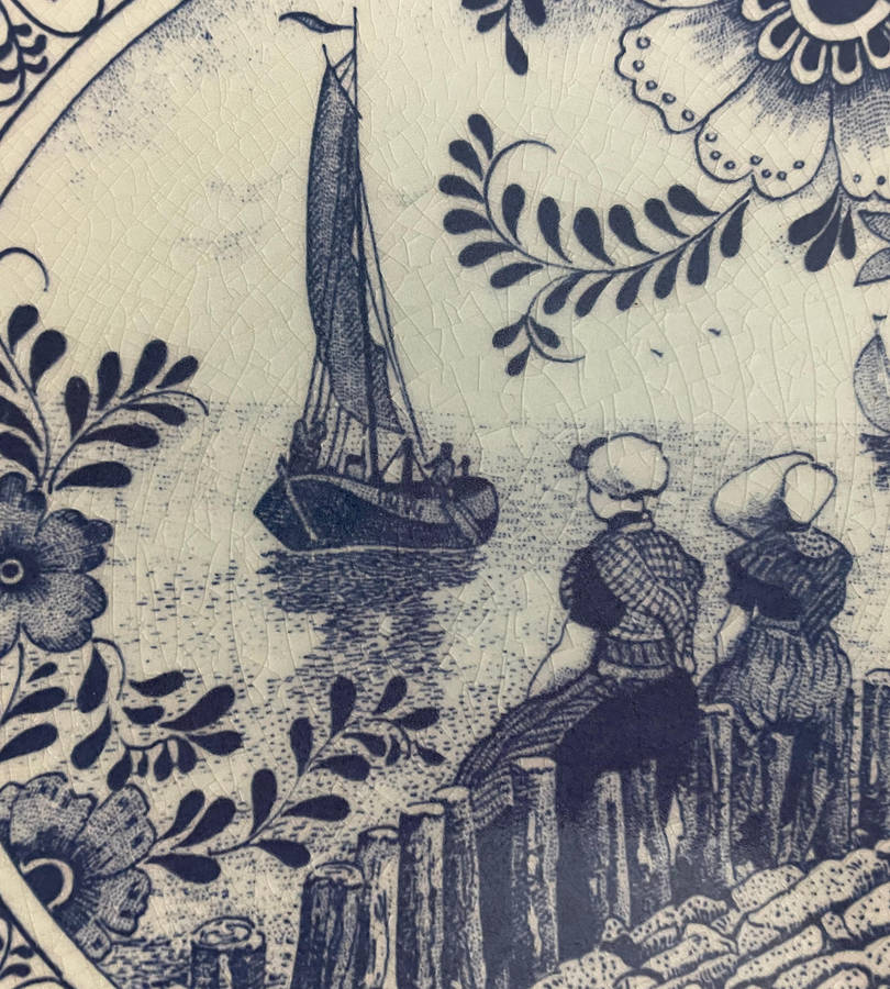 Bargain 7-Piece Dutch Delftware Decor Lot  Chemkefa plate, Boch Plate, Coasters, Candle Holder