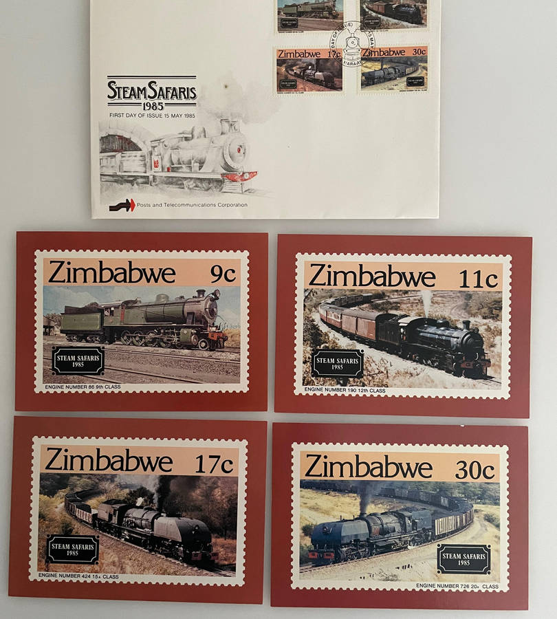 Zimbabwe FDC & Postcard Lot (19851990) | Motoring, Steam Safari, Technology, Womens Rights, Nation