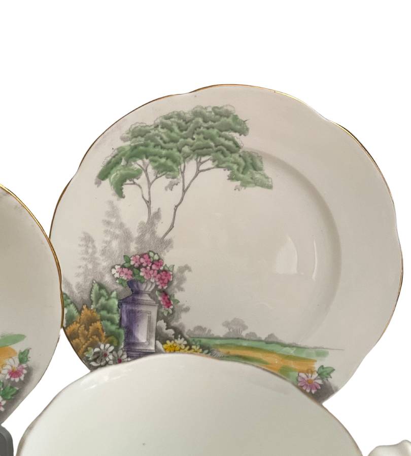 14-Piece Part Tea Service  Adderley Fine Bone China (c. 1947, England)