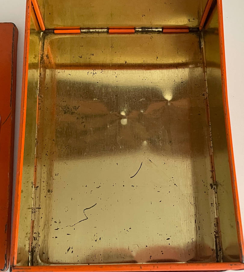 Super Rare Vintage Fox Terrier Sunrise Toffee Collapsible Tin Lunch Box Tin - 1940's