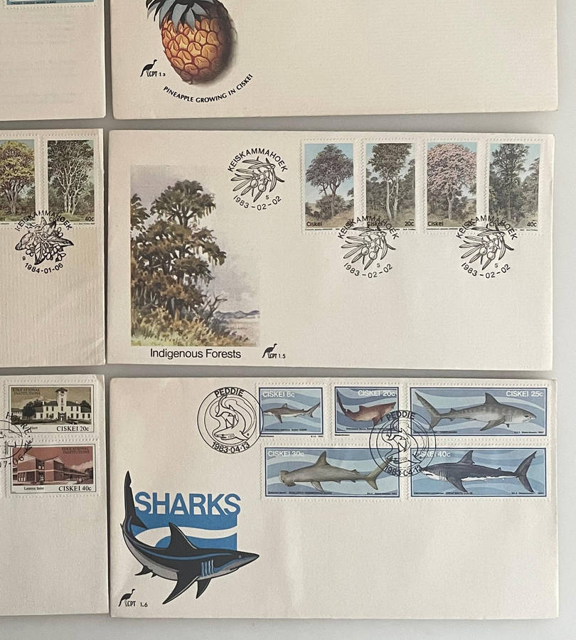 Lot of 8 Ciskei First Day Covers | 1981-1984 | Independence, Military, Nature, Education Themes