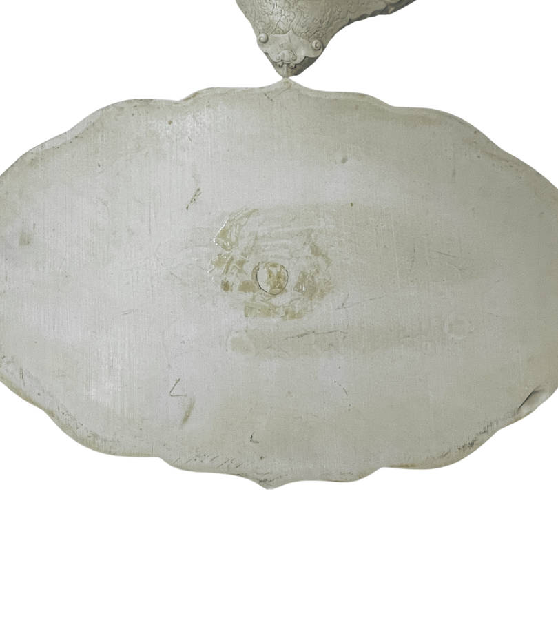 Vintage 1960s Oriental Carved Resin Side Table | Chinese Village Scene | - Discounted