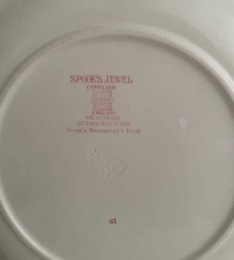 Spode's Jewel Copeland Spode Billingsley Rose 26.5cm Dinner Plate  England