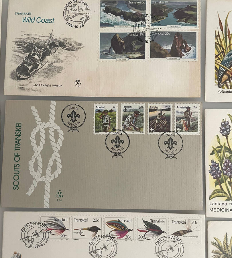 Lot of 15 Transkei First Day Covers | 1970s1980s | Nature, Heritage, Medicine, Scouts, Water Resour