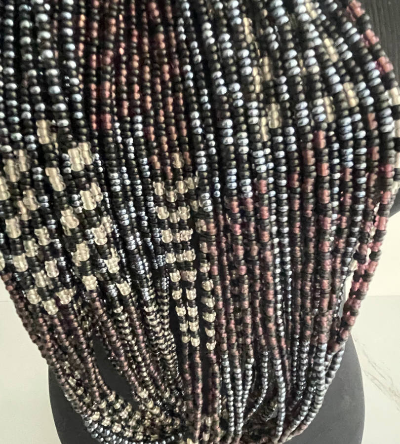 Original Abacus 35-Strand Traditional Zulu Hand-Beaded Necklace  412g  53cm