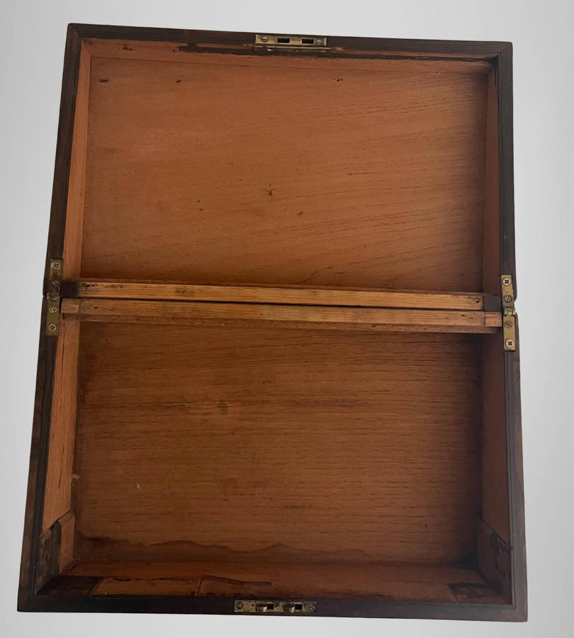 Antique Victorian Mahogany Writing Slope | Lap Desk | Circa 1870 | Restoration Project | No Key