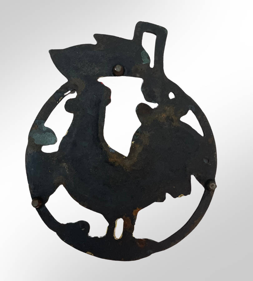 Rustic Farmhouse Kitchen Décor Set - Cast Iron Rooster Trivets, Ceramic Tile, and Squirrel Door Stop