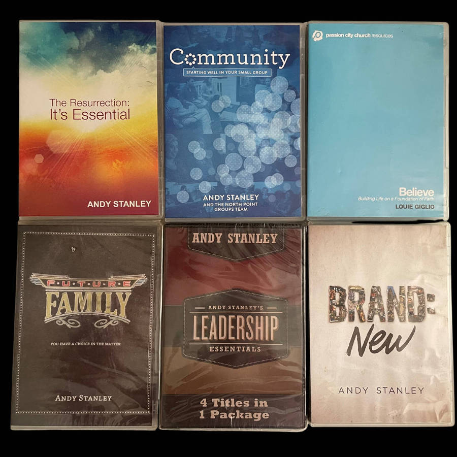 Lot of 20+ Christian Teaching DVDs  Andy Stanley, Louie Giglio, Angus Buchan, Francis Chan  Leader