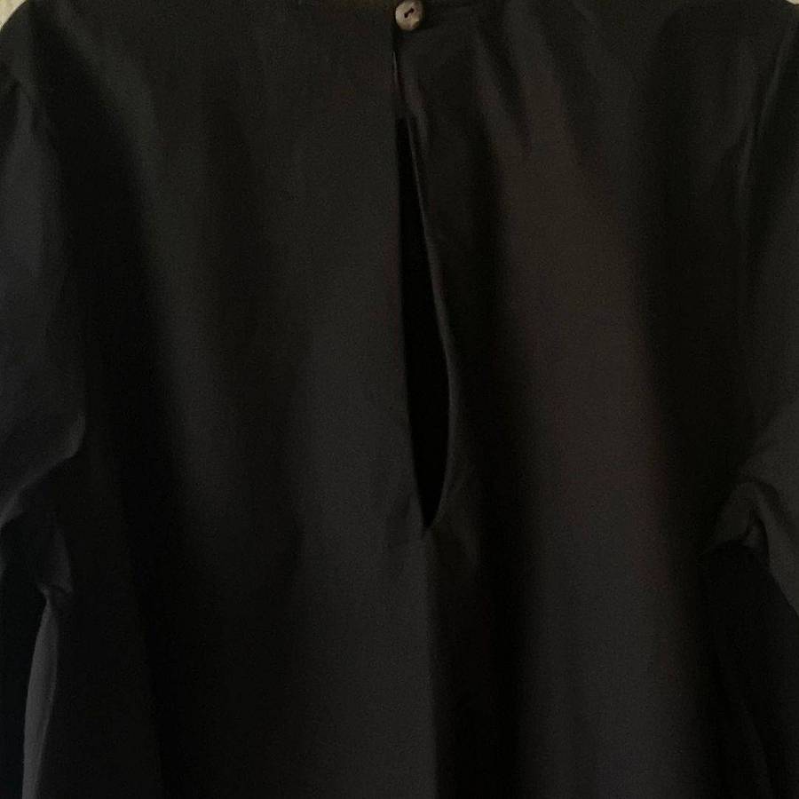 Classic Black A-Line Dress with Hidden Pockets  Cotton Linen Blend  Size XXL (Fits SA 4648)