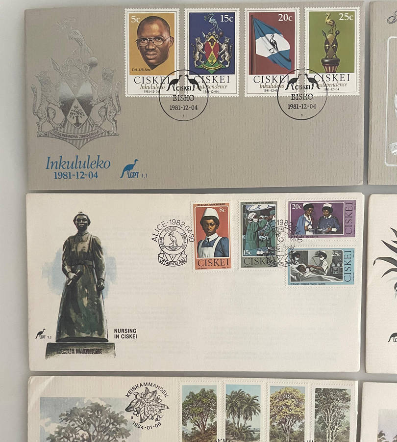 Lot of 8 Ciskei First Day Covers | 1981-1984 | Independence, Military, Nature, Education Themes
