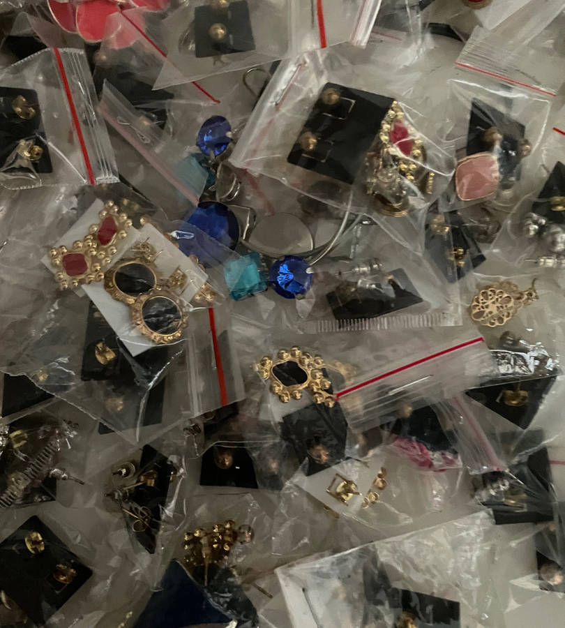 Lot of 700+ Costume Jewelry Earrings  Mixed Styles & Duplicates, Sold As-Is