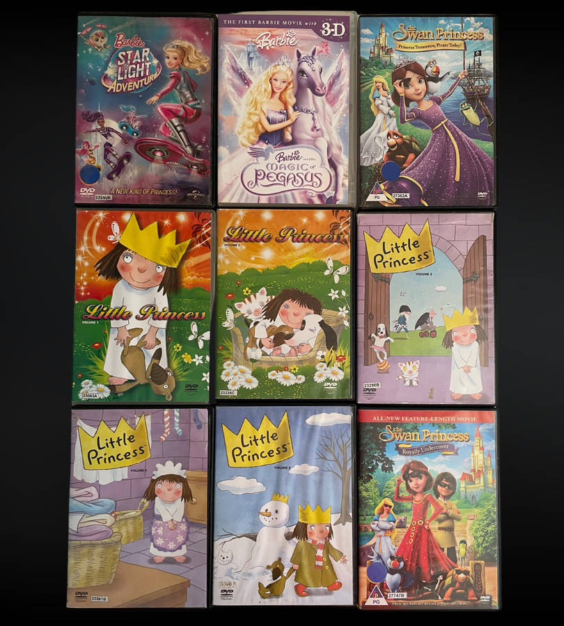 Clearance sale - 60+ Kids' DVDs | Girly Animated Bundle | Barbie, Bratz, Dora & More | Used
