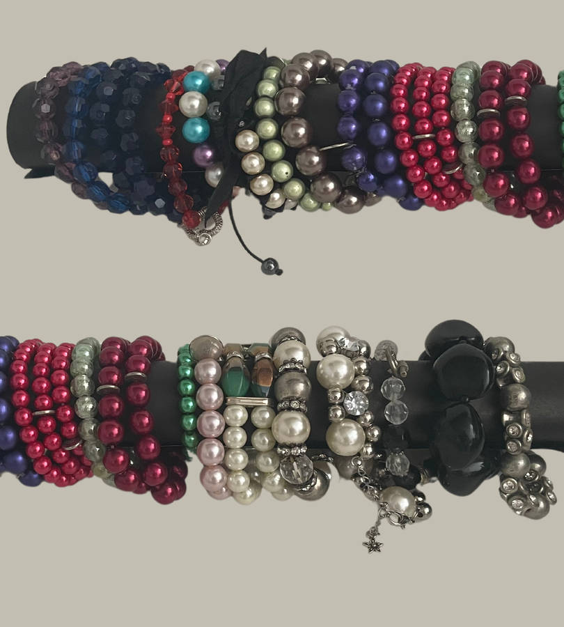 Clearance sale- Bulk Lot of 147+ Costume Jewelry Bracelets & Bangles  Beaded, Cuffs, Plastic