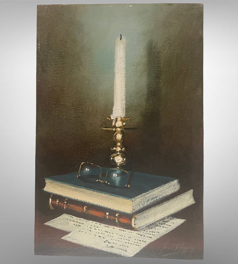 Denzil Herring Original Oil Painting  Still Life Realism (1950-1969)  Unframed