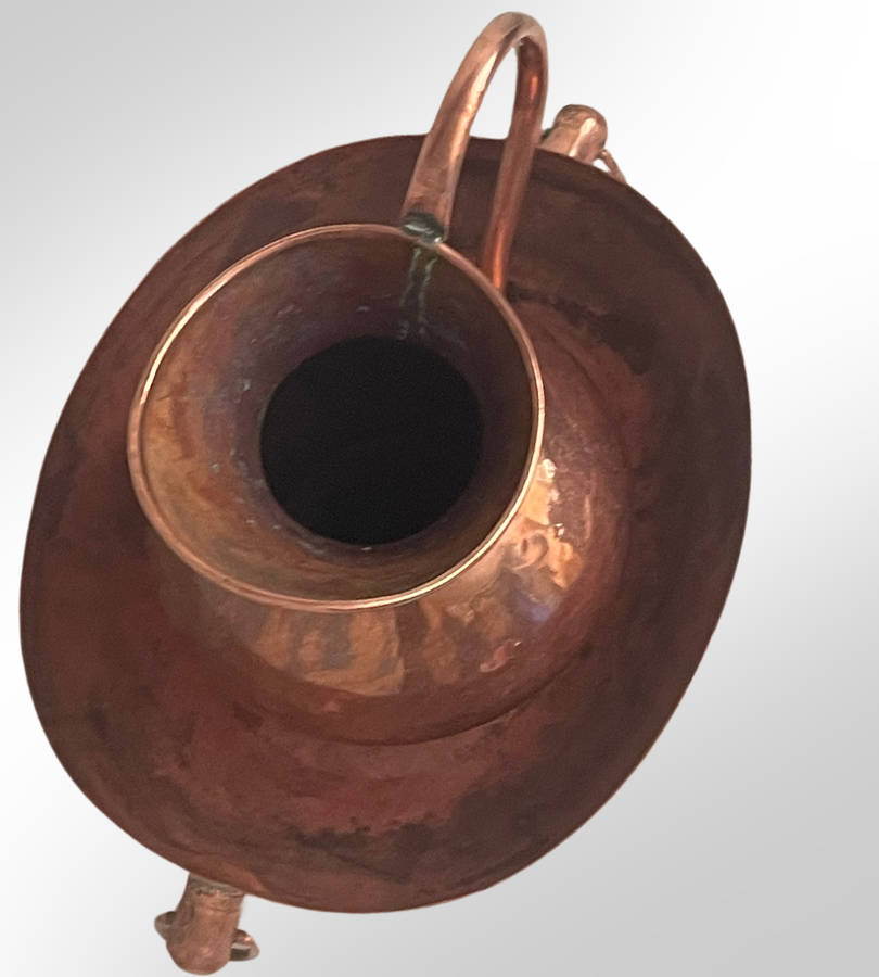 Vintage De Klerk Hand-Hammered Copper Oval Bowl & Jug Set  Original South African Craftsmanship