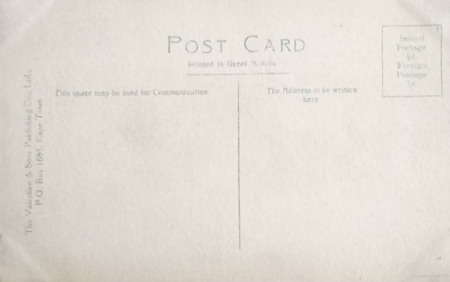 Antique Post card - Cape Town - Interior of castle