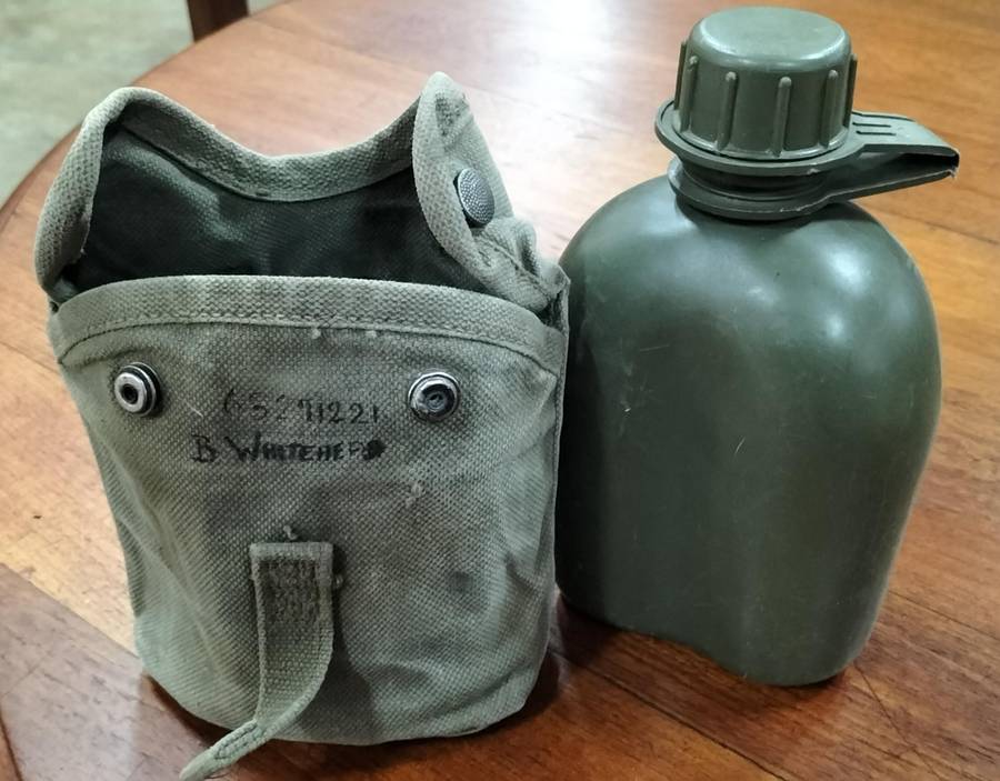Vintage SANDF Army water bottle with steel inner
