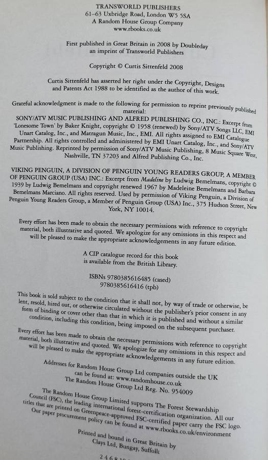 American Wife (Sittenfeld - 2008)