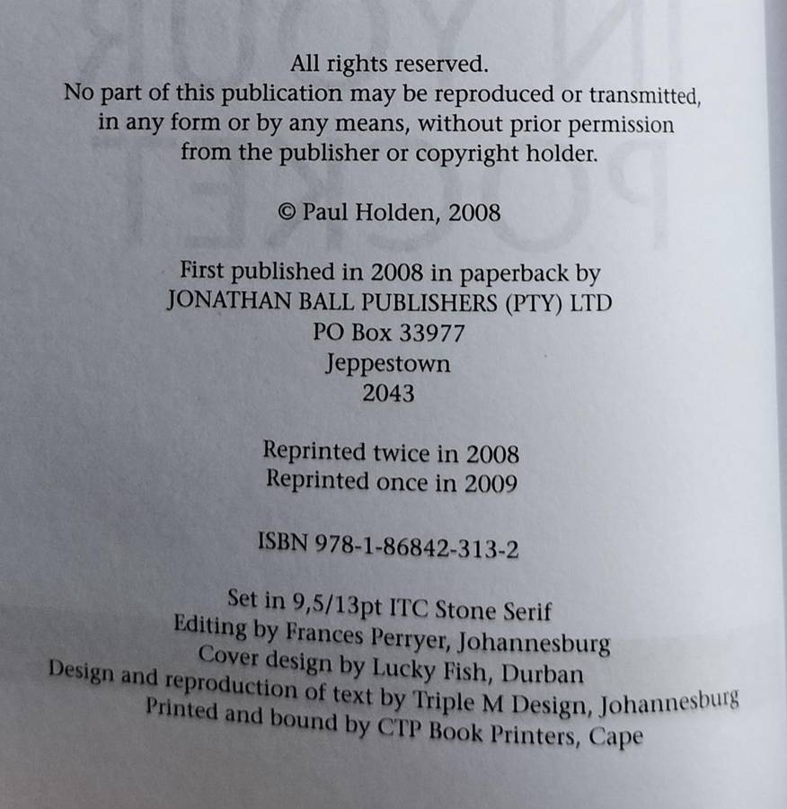 The arms deal in your pocket (Holden - 2008)