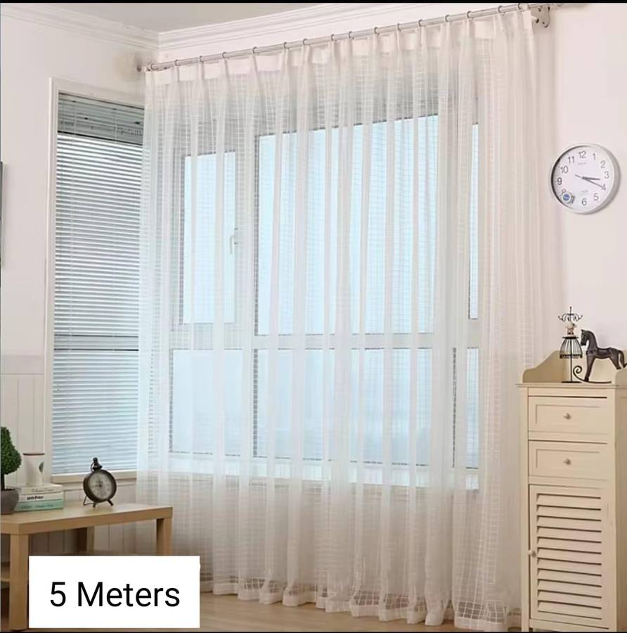 5M Organza Curtains White