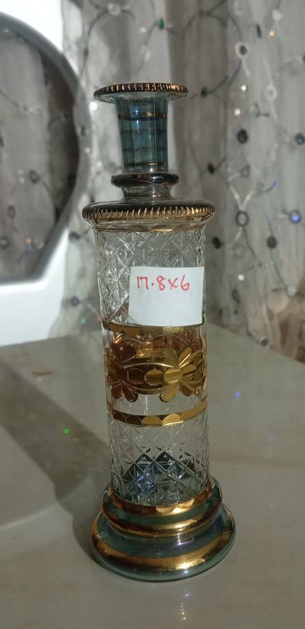 3pc Vintage Arabian Glass Bottles