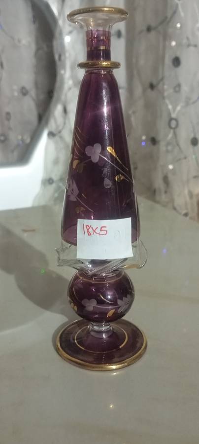 3pc Vintage Arabian Glass Bottles