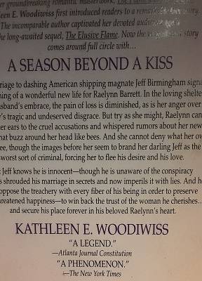 Books :  A Season Beyond a Kiss , Katheene Woodiwiss   ( paperback )