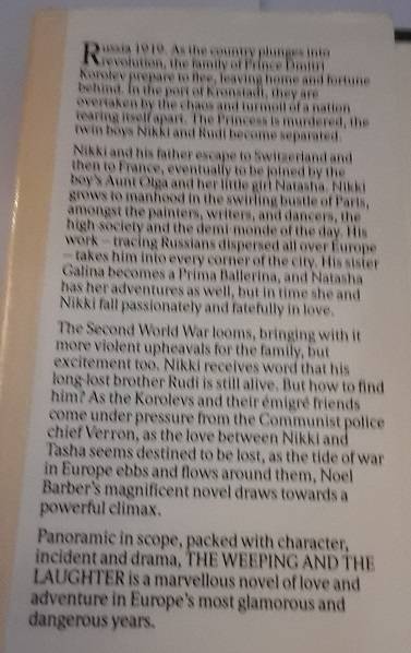 Books :  The Weeping and the Laughter - Noel Barber , hardcover