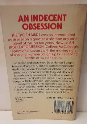 Book :  An Indecent Obsession - Colleen McCullough