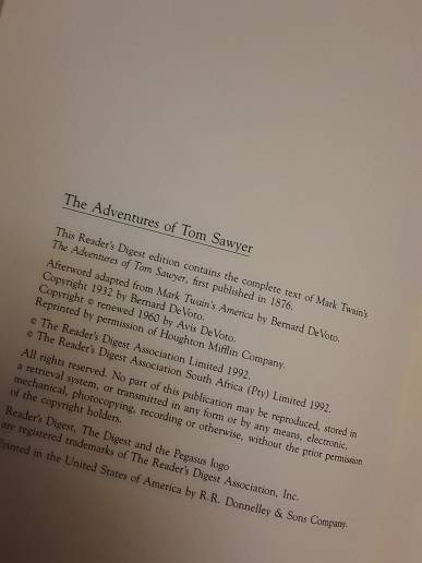 Books :The Adventures of Tom Sawyer , Mark Twain - hardcover