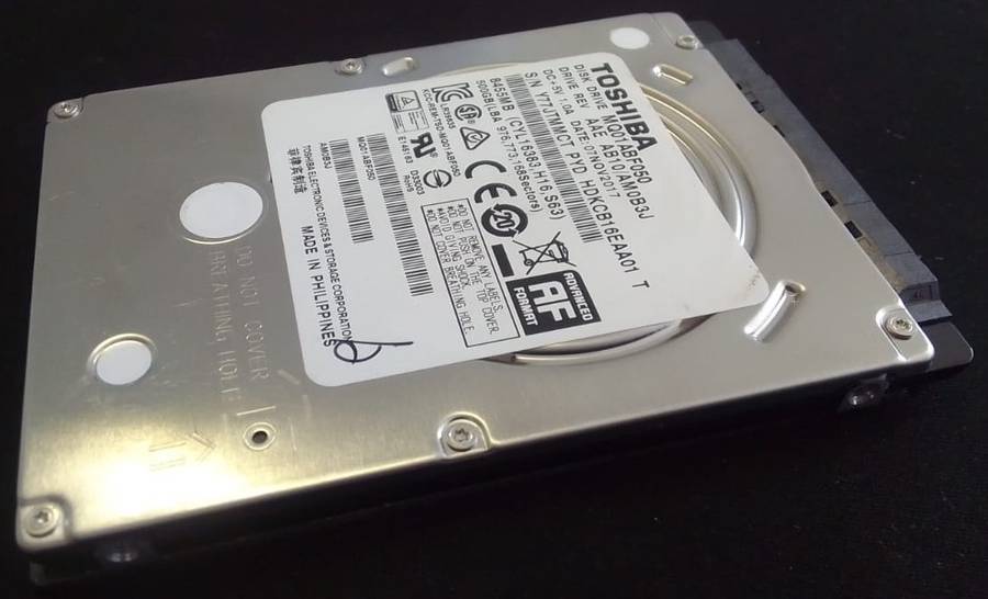 TOSHIBA MQ01ABFO50 500GB NOTEBOOK (2.5") HARD DISK - 100% HEALTH