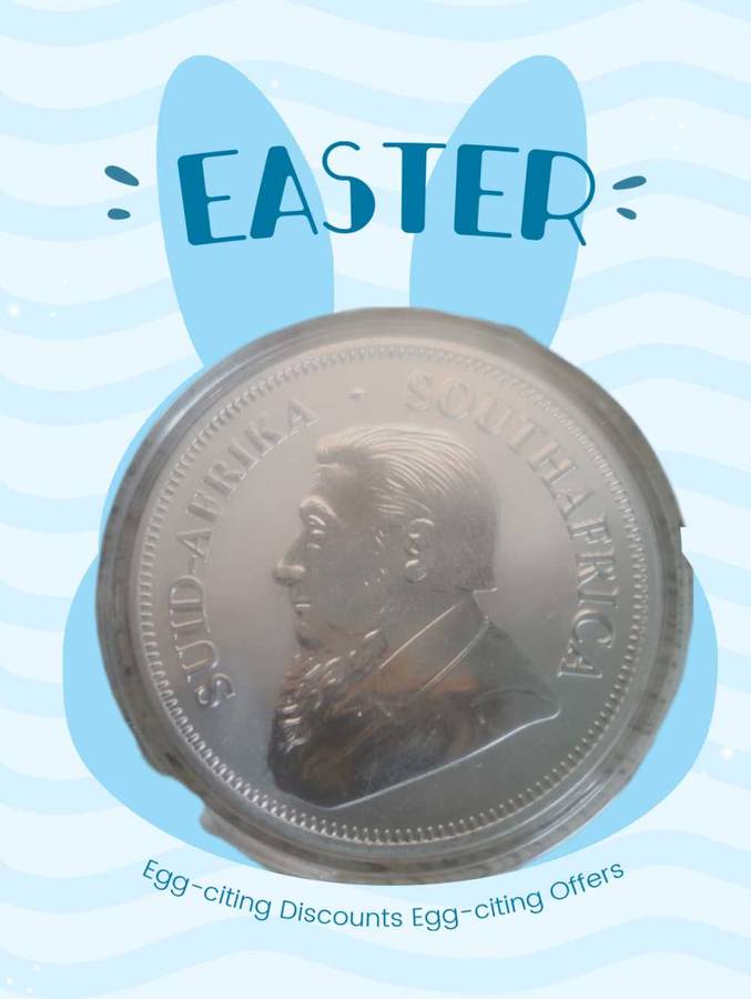 1oz white iron Krugerrand coin