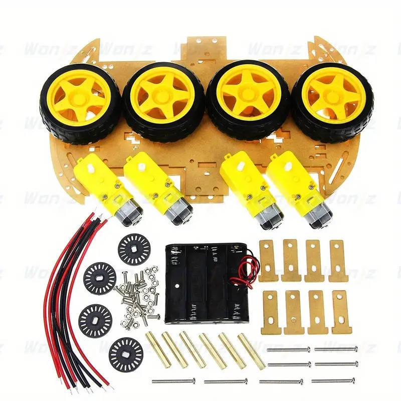Smart Car Chassis Kit 4-Wheel DIY Robotics Platform