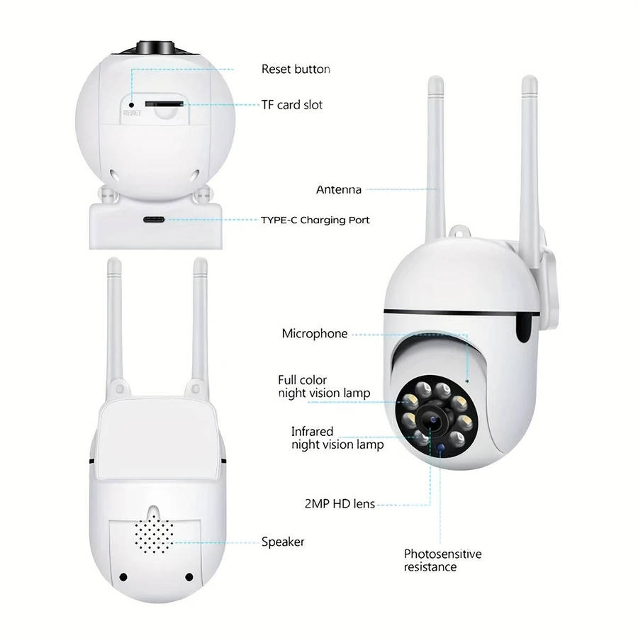 Bundle Deal: JOOAN 2-Way Audio Wireless Security Camera + 10m USB power cable