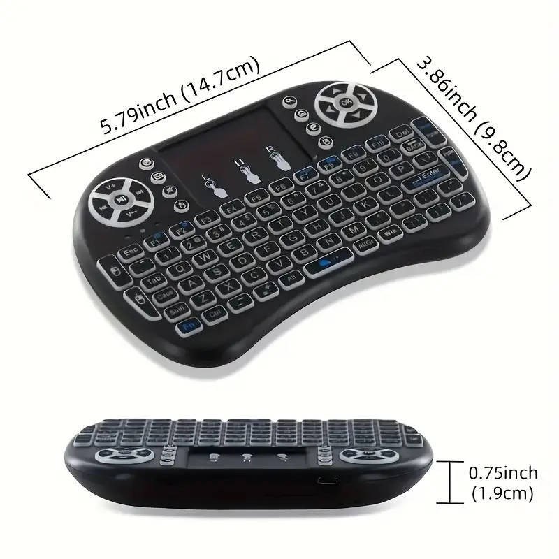 Rechargeable Mini Wireless Keyboard with Touchpad