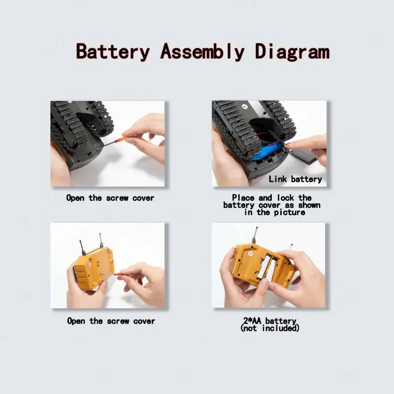 RC Excavator Toy  11CH Hydraulic Arm with Alloy Bucket & Sand-Climbing Power