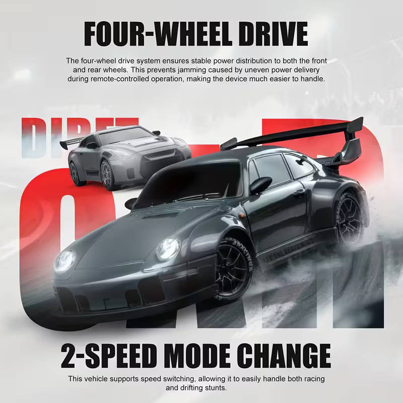 RC Porsche 911 Themed Drift Racer Kit  1:24