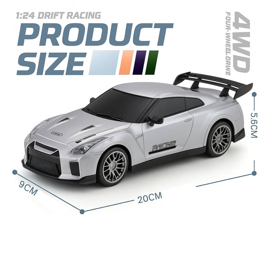 RC Drift Racer Kit  1:24 Nissan GTR