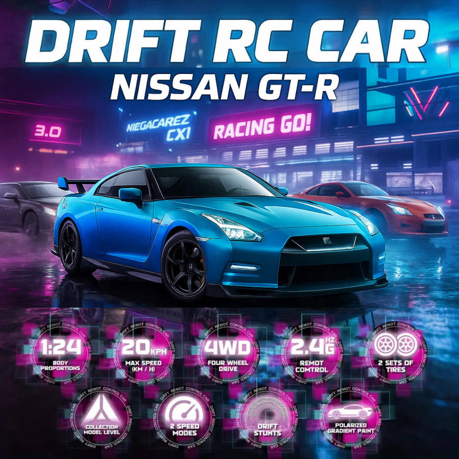 RC Drift Racer Kit  1:24 Nissan GTR
