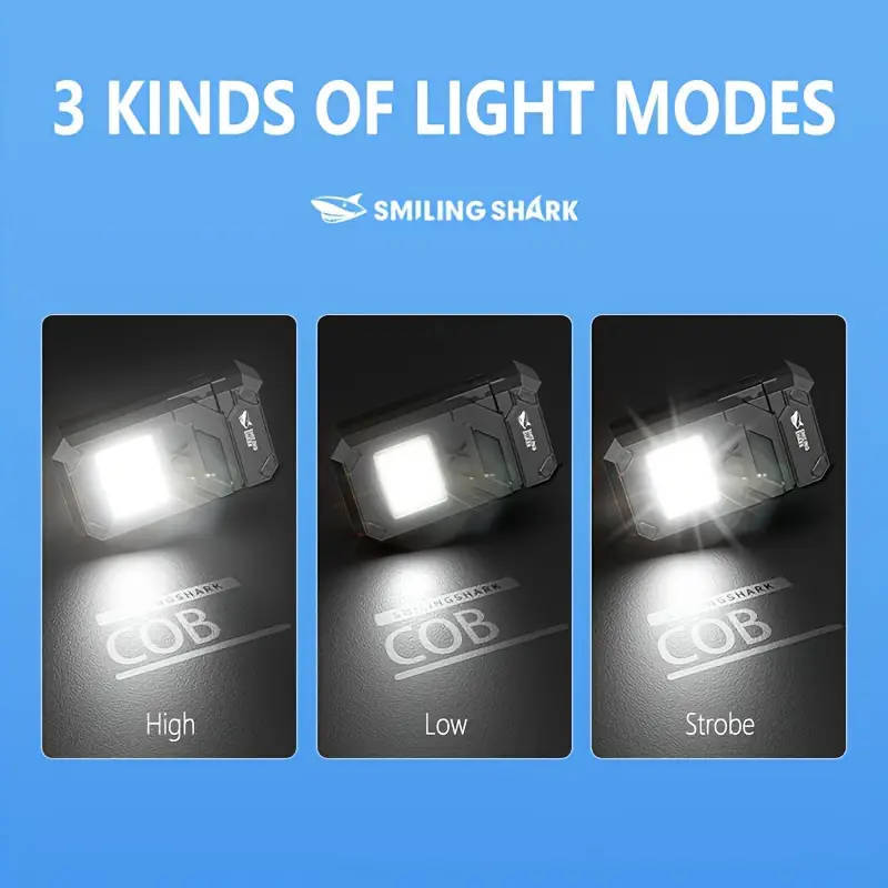 Smiling Shark 2-in-1 COB Flashlight & Lighter