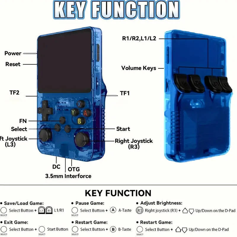 R36S-Type Retro Handheld Console  Open Source Power for True Enthusiasts