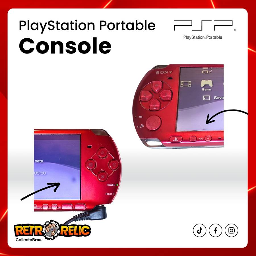 PlayStation Portable (PSP)  Radiant Red PSP 3004 Model Pre-Owned