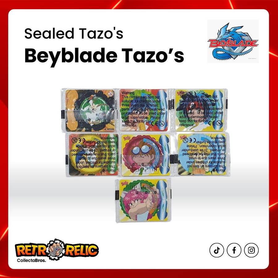 Beyblade Spinner Tazo's - Includes 39 sealed Tazo's
