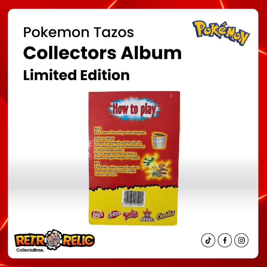 Pokémon Tazos - New Generation Collectors Album Complete with all Tazo's