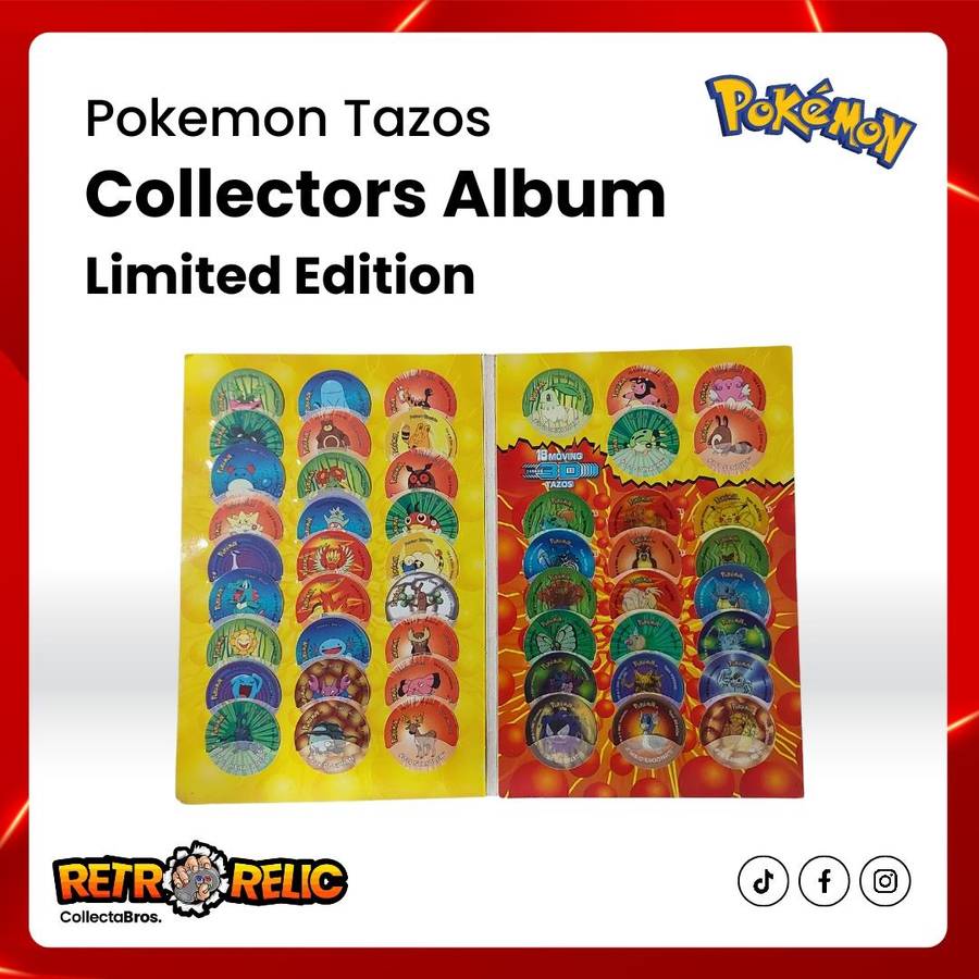 Pokémon Tazos - New Generation Collectors Album Complete with all Tazo's